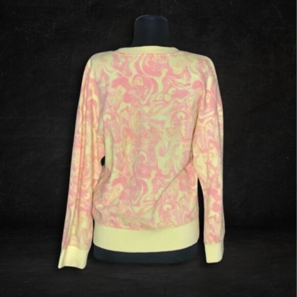 BP Nordstrom Tie Dye Sweatshirt Pullover Pink and Yellow XS - Picture 3 of 11
